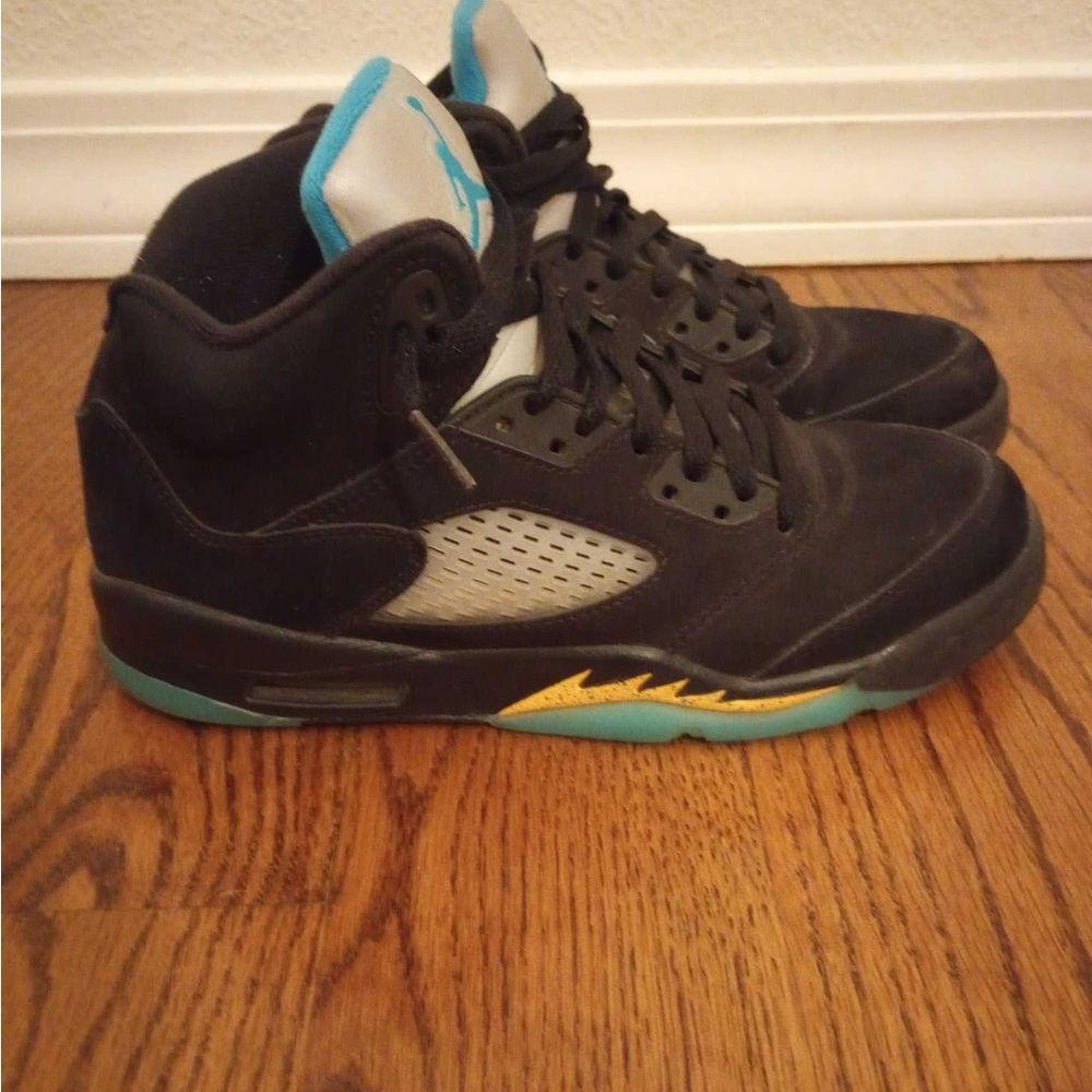 Jordan 5 Retro GS Aqua Sneakers Shoes Boys 6.5Y - Picture 2 of 5